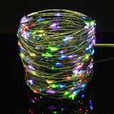 YULETIME Fairy String Lights with Adapter, 66Ft 200 LEDs Waterproof Starry Copper Wire Lights, Home Decor Firefly Lights for Garden Backyard Christmas Tree (Green Wire, Warm White)