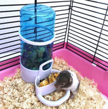 Cydnlive Automatic Pet Feeder, Hamster Hedgepig Rabbit Bird Small Animal Feeding Food Dispenser with Holder