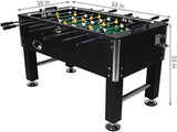 Sunnydaze Foosball Table - 55-Inch Recreational Game - Chrome Plated Steel Rods - 2 Durable Drink Holders - 4 Sturdy Leg Levelers for Competitive Football Gaming - Sports Arcade Soccer for Game Room