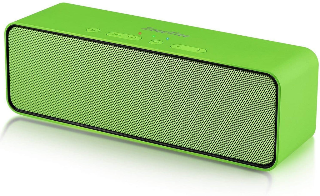 ZoeeTree S4 Wireless Bluetooth Speaker, Portable Stereo Subwoofer with HD Sound and Bass, Built-in Mic, Bluetooth 4.2, TF Card Slot, Outdoor Speakers for iPhone, iPad, Samsung etc (Green)