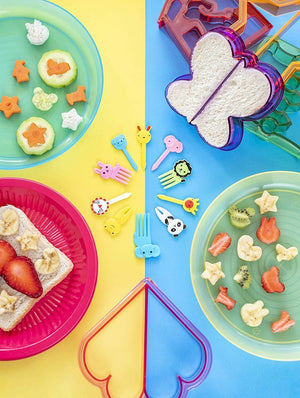 Colorful 29-Piece Ultimate Sandwich Cutter Set for Kids | Easy to Use Bento Lunch Box Accessories | Transform Vegetables, Cookie and Fruits Into Fun Bites | For Toddlers Boys & Girls