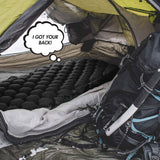 Furthertry Camping Sleeping Pad, Ultralight Camping Pad for Backpacking,Travelling and Hiking Self-Inflating Camping Pad, Camp Mattress, Compact Ultralight Hiking Pad-Black