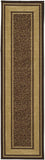 Ottomanson Ottohome Collection Contemporary Bordered Design Modern Runner Rug, 20" x 59", Chocolate Brown