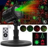 Christmas Laser Lights, Projector for Outdoor Garden Decorations - Waterproof & Timer Preset, Red & Green Slide Show in Lawn, Landscape, Holiday Party and Houses by Proteove