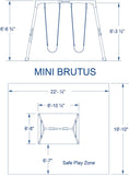 Backyard Discovery Mini Brutus Heavy Duty Metal A-Frame Swing Set