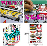 Auto Car Race Hot Rod Racer Performance Equipment Tool Automotive Motorsport Skateboard Bike Parts Accessories Helmet Racing Pack 6 for Kids Adults Teens Graffiti Vinyl Decals Stickers D6728 Best4Buy