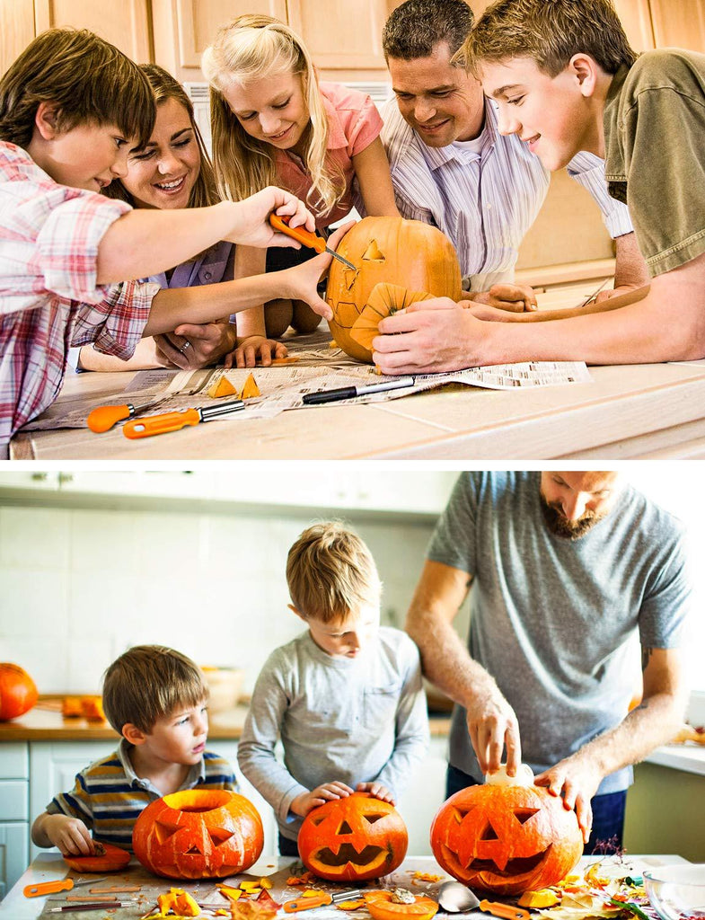 Luditek Halloween Pumpkin Carving Tools, Halloween Jack-O-Lanterns 11 Piece Professional Stainless Steel Pumpkin Carving Kit, Pumpkin Cutting Supplies Tools Kit for Adults Kids