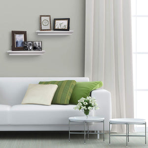 Kloveyleaf Floating Shelves Set of 2 Modern Style Shelves for Bedroom, Kitchen, or Bath, Includes Wall Mounting Hardware (White)