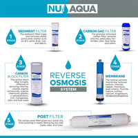 NU Aqua Platinum Series Deluxe High Capacity 100GPD 5-Stage Under Sink Reverse Osmosis Ultimate Purifier Drinking Water Filter System - Bonus PPM Meter and Installation DVD