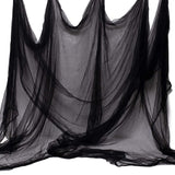 Whaline Halloween Black Creepy Cloth 276 x 87 inch Spooky Halloween Decoration for Haunted Houses Party Supplies