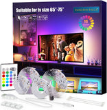 PANGTON VILLA Led Strip Lights, 14.3ft for 65-75in TV, USB LED TV Backlight Kit with Remote - 16 Color Changing 5050 LEDs Bias Lighting for HDTV (Renewed)