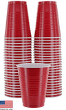 Amcrate Orange Colored 16-Ounce Disposable Plastic Party Cups - Ideal for Weddings, Party’s, Birthdays, Dinners, Lunch’s. (Pack of 50)