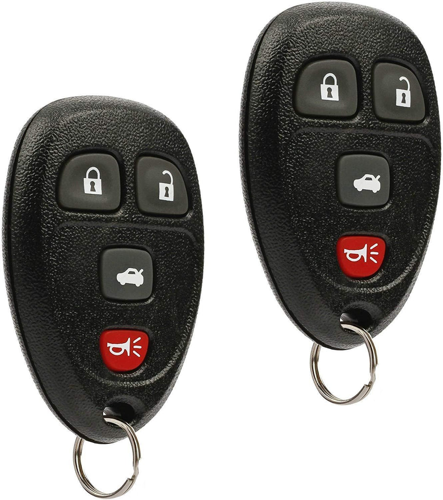 Car Key Fob Keyless Entry Remote fits 2007-2014 Chevy Tahoe Suburban / 2007-2014 Cadillac Escalade / 2007-2014 GMC Yukon (fits Part # 15913427, 20869057, 22756462), Set of 2