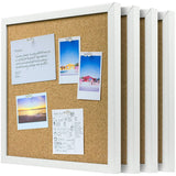 OrgaNice Cork Board/Bulletin Board - 4X Beautifully Framed 12 x 12-Inch Tiles - Reinforced Frame - Zero Flaking - Start Your Dream Project - Mounting Hardware Included - Bonus 10x Push Pins