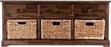 Southern Enterprises Jayton 2-Basket Storage Shelf, Brown