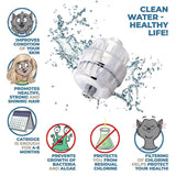 15 Stage Shower Filter - Shower Head Filter - Chlorine Filter - Hard Water Filter - Water Softener - Showerhead Filter - 2 Replaceable Filter Cartridges - Water Filter For Shower Head by Limia's Care