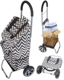 Trolley Dolly, Black Shopping Grocery Foldable Cart