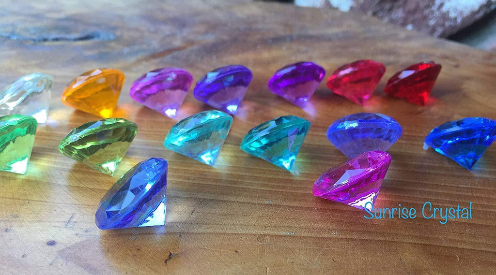 SunRise 480+ Pieces Multi-Colored Acrylic Diamond Shape Pirate Treasure Jewels for Party Decoration,Event,Wedding, Vase Fillers, Arts & Crafts