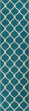 Maples Rugs Rebecca 2'6 x 10' Non Skid Hallway Carpet Entry Rugs Runners for Kitchen and Entryway, Grey/White