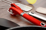 ACE Safety Can Opener - Cut With The Smooth Edge Side Cutting Red Manual Tin Can Opener. Round Handle Designed To Fit In Your Palm. Coupled With Rubberized Knob For A Firm Grip.