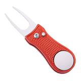 Mile High Life All Metal Foldable Golf Divot Tool with Pop-up Button & Magnetic Ball Marker (Multi-Colors/Shape)