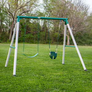 Backyard Discovery Mini Brutus Heavy Duty Metal A-Frame Swing Set