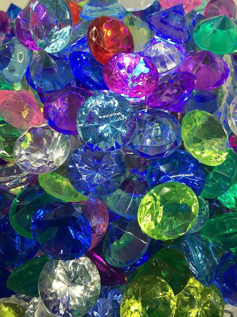 SunRise 480+ Pieces Multi-Colored Acrylic Diamond Shape Pirate Treasure Jewels for Party Decoration,Event,Wedding, Vase Fillers, Arts & Crafts