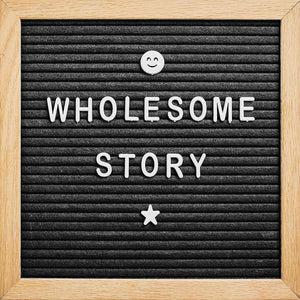 Gray Felt Letter Board - 10x10 Wooden Oak Frame with Wall Mount - 346 Changeable White Alphabet Letters, Numbers, and Emojis - Farmhouse Decor, Vintage, Rustic Sign - Gift Ready Packaging (Gray) BY Wholesome Story