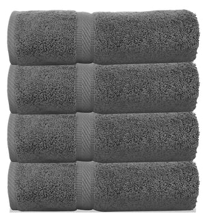 Luxury Bath Towels for Bathroom-Hotel-Spa-Kitchen-Set - Circlet Egyptian Cotton - Highly Absorbent Hotel Quality Towels - Bulk Set of 4-27x54 Inch (White, 4)