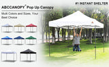 "ABCCANOPY Pop up Canopy Tent Commercial Instant Shelter with Wheeled Carry Bag, 10x10 FT Navy Blue "