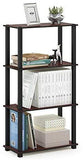 Furinno (99557BK/GY) Turn-N-Tube 4-Tier Multipurpose Shelf Display Rack - Black/Grey