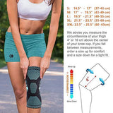 CAMBIVO 2 Pack Knee Brace, Knee Compression Sleeve Support for Running, Arthritis, ACL, Meniscus Tear, Sports, Joint Pain Relief and Injury Recovery