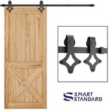 5FT Heavy Duty Sturdy Sliding Barn Door Hardware Kit -Super Smoothly and Quietly - Simple and Easy to Install - Includes Step-by-Step Installation Instruction -Fit 30