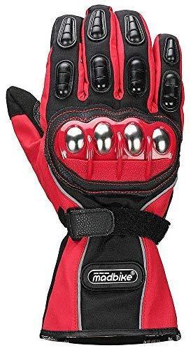 oubaiya Steel Outdoor Reinforced Brass Knuckle Motorcycle Motorbike Powersports Racing Textile Safety Gloves (Black, XX-Large)