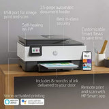 HP OfficeJet Pro 8035 All-in-One Wireless Printer - Includes 8 Months of Ink Delivered to Your Door, Smart Home Office Productivity - Basalt (5LJ23A)