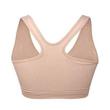 Women's Zip Front Sports Bra Wireless Post-Surgery Bra Active Yoga Sports Bras