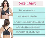 Women's Zip Front Sports Bra Wireless Post-Surgery Bra Active Yoga Sports Bras