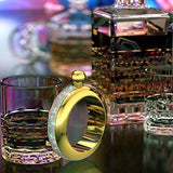 BOKIN Bracelet Bangle Flask 304 Stainless Steel Wine/Alcohol Wrist Flasket with Handmade Rhinestone Lid, Funnel in Gift Box For Women Girls Dance Birthday Party Club Bar 3.5oz Silver
