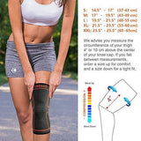 CAMBIVO 2 Pack Knee Brace, Knee Compression Sleeve Support for Running, Arthritis, ACL, Meniscus Tear, Sports, Joint Pain Relief and Injury Recovery