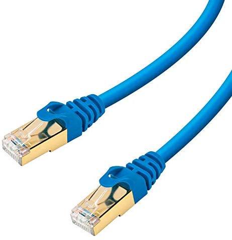 Maximm Cat7 Ethernet Cable, 15 Feet, Grey, 10-Pack - Pure Copper - RJ45 Gold-Plated Snagless Connectors 600 MHz, 10 Gbps. for Fast Network & Computer Networking + Cable Clips and Ties