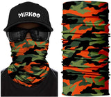 MIRKOO Microfiber Polyester Multifunctional Seamless Multifunctional UV Headwear motorcycle face cover Magic Scarf Neck Gaiter for Motorcycling Hiking Cycling Ski Snowboard face mask(888)